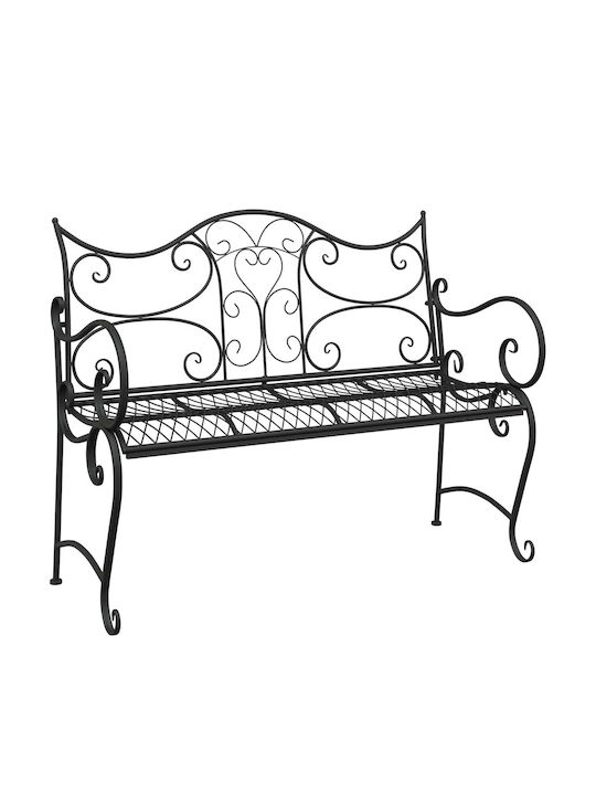 Metallisches Gartenbank Schwarz 114x56.5x90cm