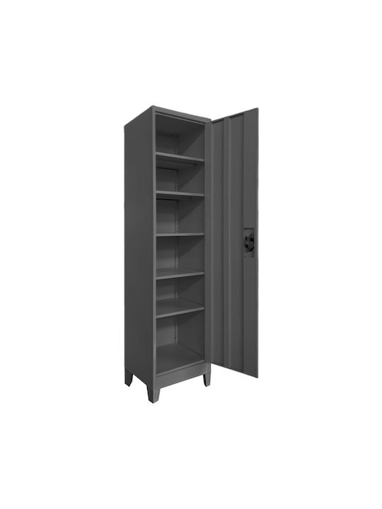 Einzeltür Außenschrank Koya Metallisch 45x50x190cm