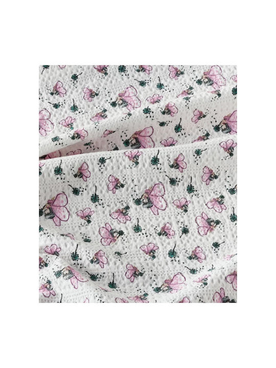 Kentia Cot Cot Blanket Alima Cotton Multicolour 100x140cm