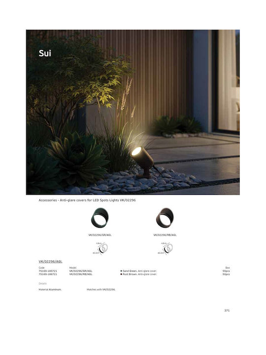 VK Lighting VK Lighting Außenstehlampen Spot Mit Eingebautes LED Braune
