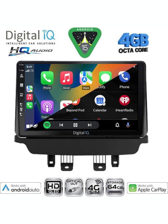 Digital IQ Car Audio System for Mazda 2 2014-2023 Bluetooth USB WiFi GPS Apple CarPlay Android Auto with 9" Touch Screen