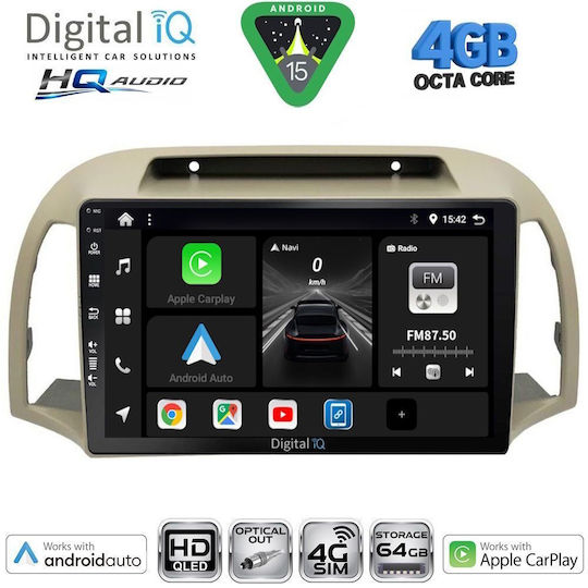 Digital IQ Ηχοσύστημα Αυτοκινήτου για Nissan Navara 2016 (Bluetooth/USB/WiFi/GPS/Apple-Carplay/Android-Auto) με Οθόνη Αφής 10"