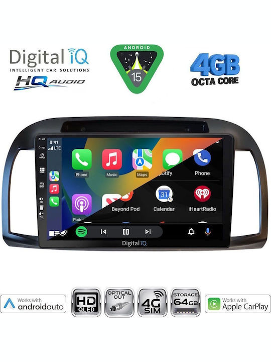 Digital IQ Car Audio System for Nissan Navara 2016 with Touch Screen 10" Bluetooth USB Wi-Fi GPS Apple CarPlay Android Auto