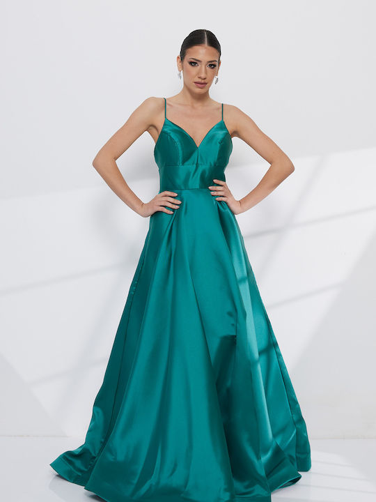 Summer Maxi Dress for Wedding / Christening Satin Elegant