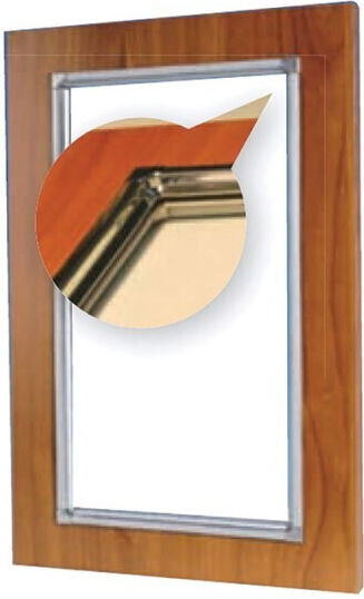 Corner Decorative Aluminium Profile Sticker Internal Showcase Wooden Door Nickel Matte