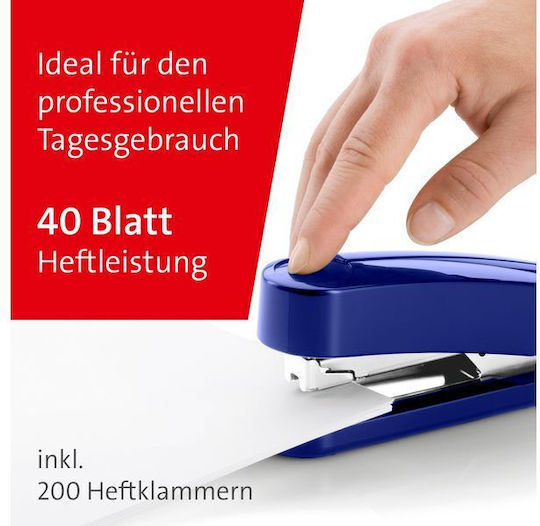 Novus Handtacker B 4 Blau Mechanismus zum Nachladen mit Feder