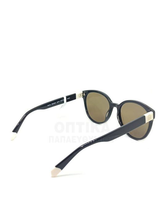 Benetton Unisex Sunglasses With Black Frame And Brown Polarized Lens