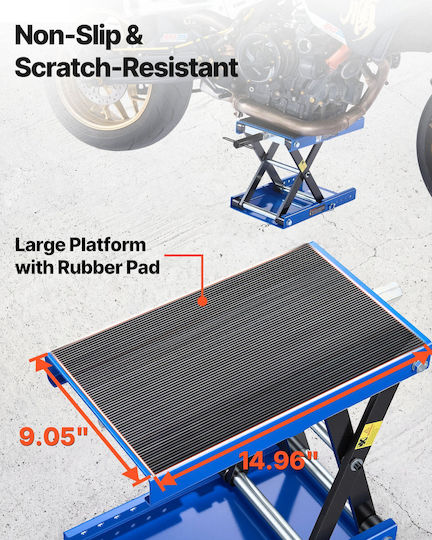 Vevor Platform Trolley for Load Weight up to 499kg in Blue Colour