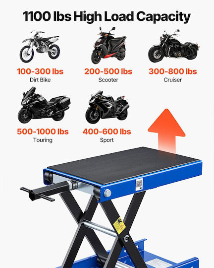 Vevor Platform Trolley for Load Weight up to 499kg in Blue Colour