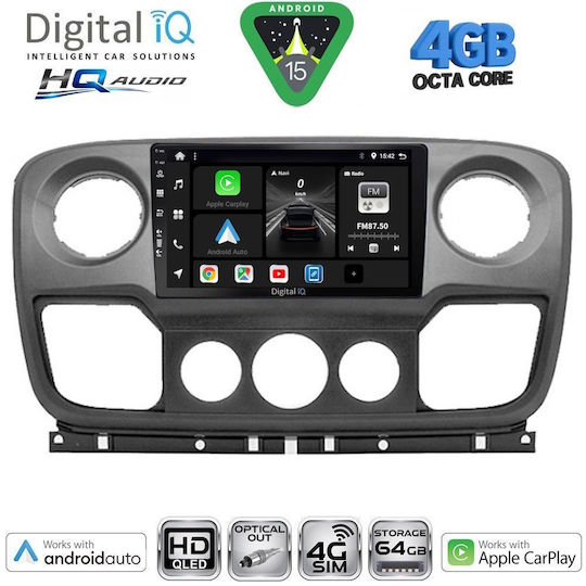 Digital IQ Car Audio System for Nissan Micra 2017 (Bluetooth/USB/WiFi/GPS/Apple CarPlay/Android Auto) with 9" Touch Screen