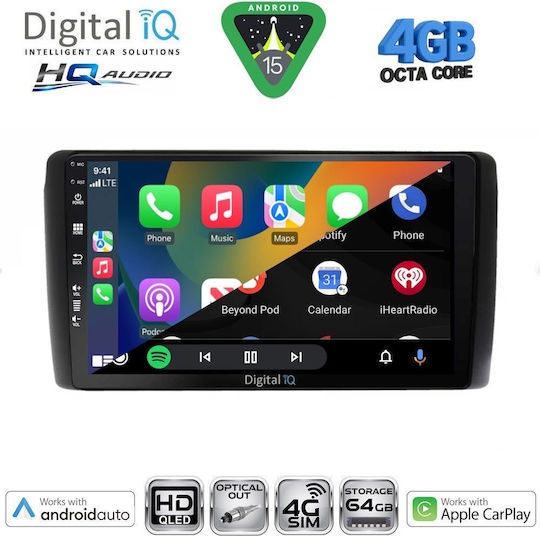Digital IQ Ηχοσύστημα Αυτοκινήτου για Nissan Leaf 2009-2017 (Bluetooth/USB/WiFi/GPS/Apple-Carplay/Android-Auto) με Οθόνη Αφής 9"