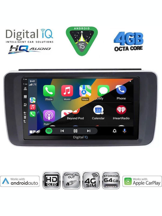 Digital IQ Car Audio System for Nissan Leaf 2018 (Bluetooth/USB/WiFi/GPS/Apple CarPlay/Android Auto) with 9" Touch Screen