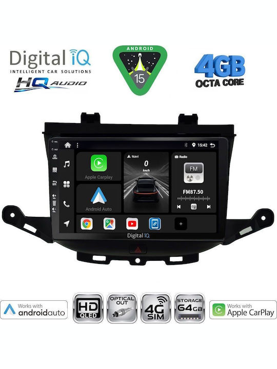 Digital IQ Car Audio System for Opel Antara 2006-2016 (Bluetooth/USB/WiFi/GPS/Apple CarPlay/Android Auto) with 9" Touch Screen