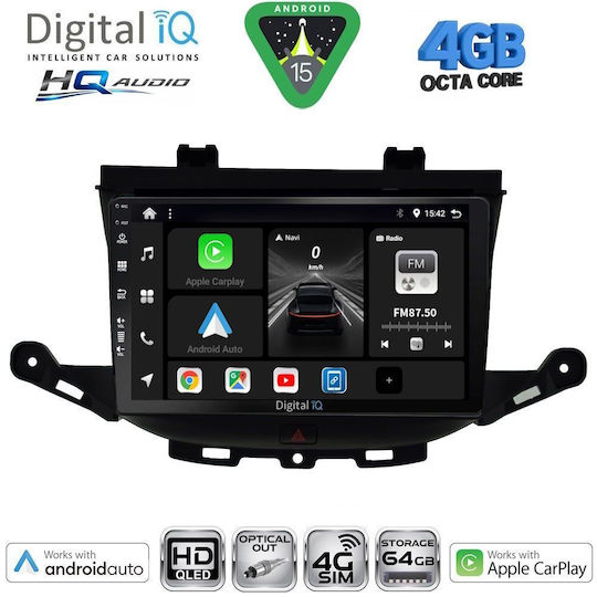 Digital IQ Car Audio System for Opel Antara 2006-2016 (Bluetooth/USB/WiFi/GPS/Apple CarPlay/Android Auto) with 9" Touch Screen