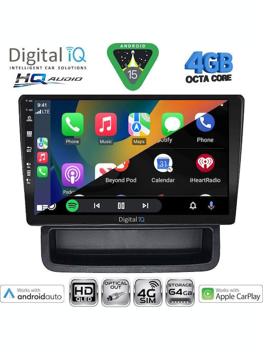 Digital IQ Car Audio System for Opel Vivaro Renault Trafic Nissan Primastar 2004-2015 (Bluetooth/USB/WiFi/GPS/Apple CarPlay/Android Auto) with 10" Touch Screen