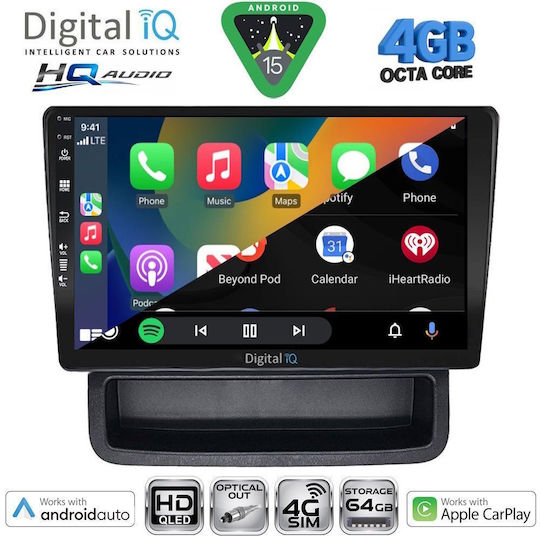 Digital IQ Ηχοσύστημα Αυτοκινήτου για Opel Vivaro Renault Trafic Nissan Primastar 2004-2015 (Bluetooth/USB/WiFi/GPS/Apple-Carplay/Android-Auto) με Οθόνη Αφής 10"