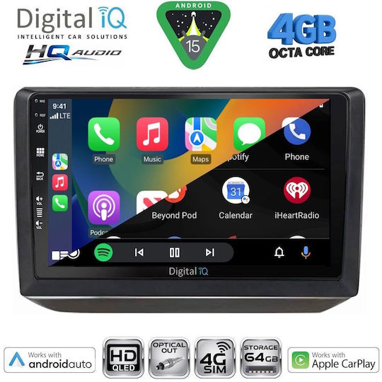 Digital IQ Car Audio System for Skoda Fabia 2008-2014 Bluetooth USB WiFi GPS Apple CarPlay Android Auto with 10" Touch Screen