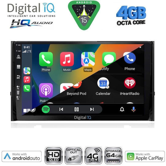 Digital IQ Car Audio System for Skoda Fabia 2008-2014 Bluetooth USB WiFi GPS Apple CarPlay Android Auto with 10" Touch Screen