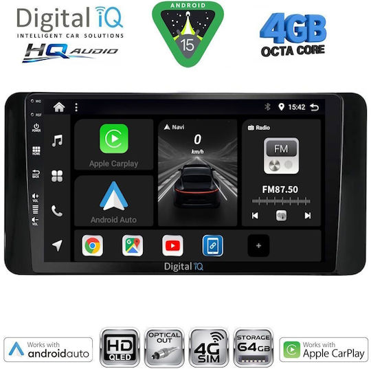Digital IQ Car Audio System for Skoda Fabia 2008-2014 Bluetooth USB WiFi GPS Apple CarPlay Android Auto with 10" Touch Screen