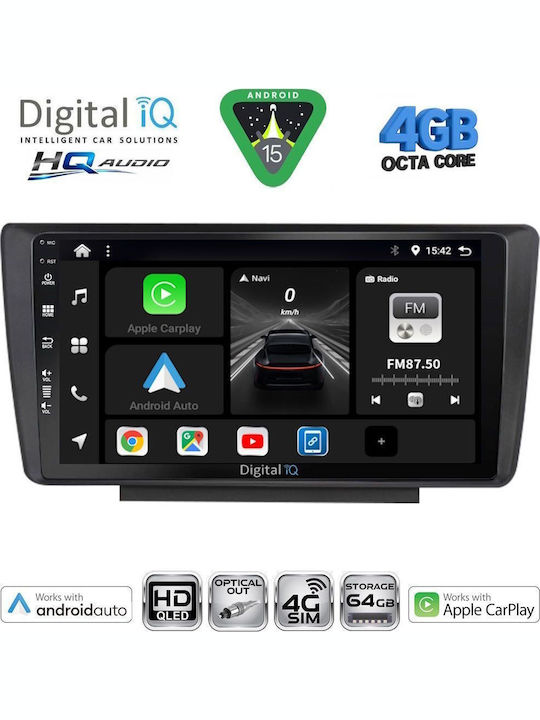 Digital IQ Car Audio System for Skoda Fabia 2008-2014 Bluetooth USB WiFi GPS Apple CarPlay Android Auto with 10" Touch Screen