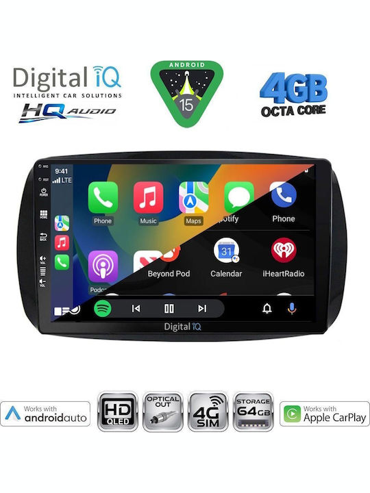 Digital IQ Car Audio System for Skoda Yeti 2014-2018 with Clima (Bluetooth/USB/WiFi/GPS/Apple CarPlay/Android Auto) with 10" Touch Screen