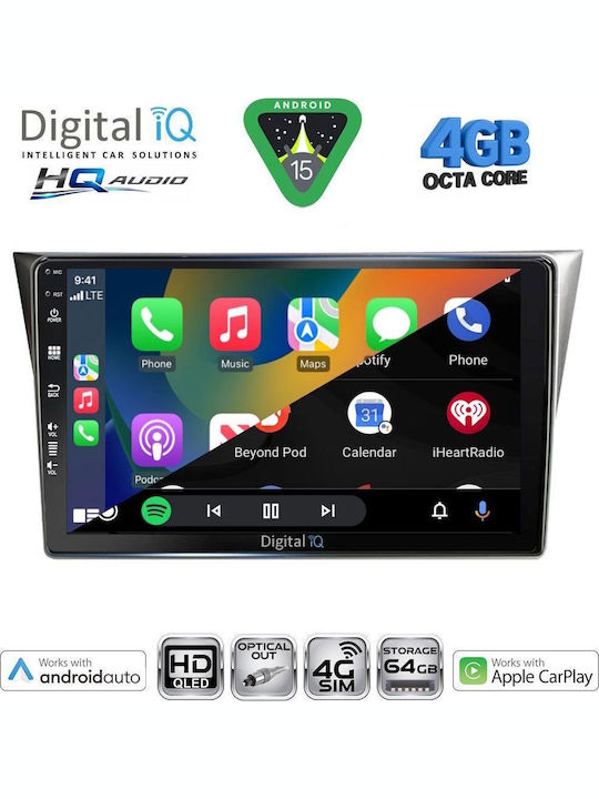 Digital IQ Car Audio System for Subaru Impreza 2002-2008 Bluetooth USB WiFi GPS Apple CarPlay Android Auto with 9" Touch Screen