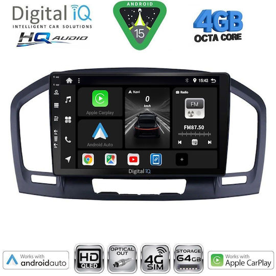 Digital IQ Ηχοσύστημα Αυτοκινήτου για Opel Crossland / Grandland 2017 (Bluetooth/USB/WiFi/GPS/Apple-Carplay/Android-Auto) με Οθόνη Αφής 9"