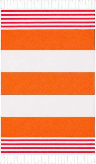 Morena Spain Orange Beach Towel with Fringes 100x178cm SM-MMT-26TW-PORTO