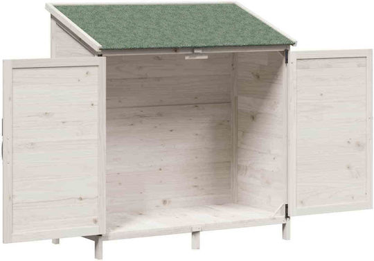 Wooden Garden Shed White L1.06xW0.56xH1.135m