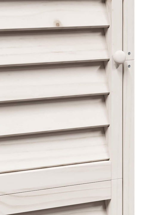 Wooden Garden Shed White 0.59x0.56x1.76m