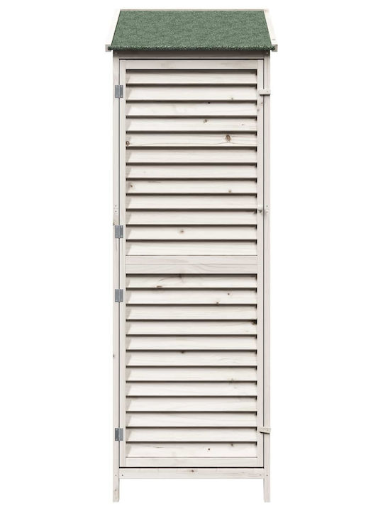 Wooden Garden Shed White 0.59x0.56x1.76m