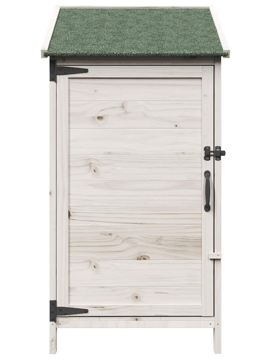 Wooden Garden Shed White 0.59x0.56x1.135m