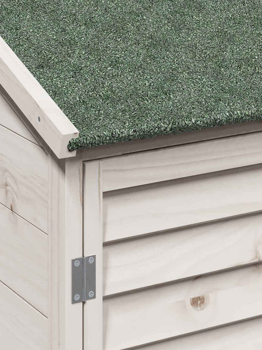 Wooden Garden Shed White 0.59x0.56x1.76m