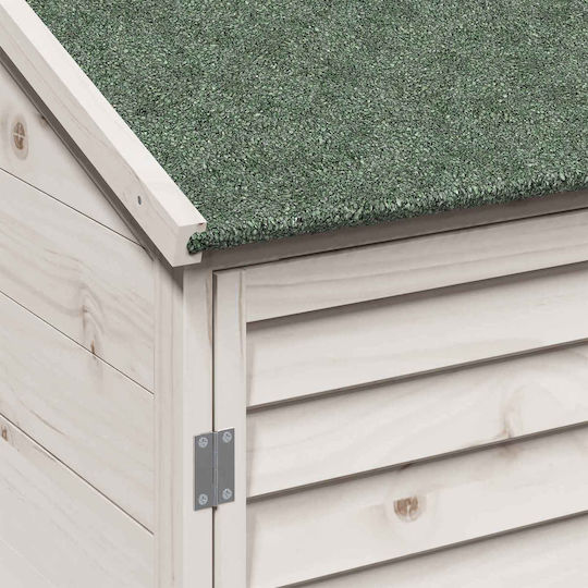 Wooden Garden Shed White 0.59x0.56x1.76m