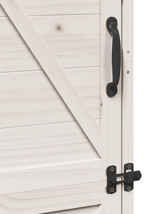 Wooden Garden Shed White 0.595x0.56x1.765m