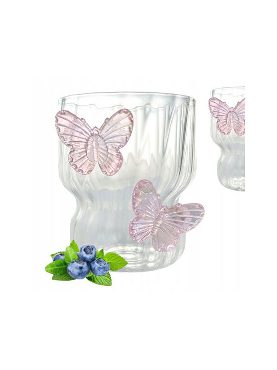 ecarla Kaffe/Freddo Glas in Rosa Farbe 260ml