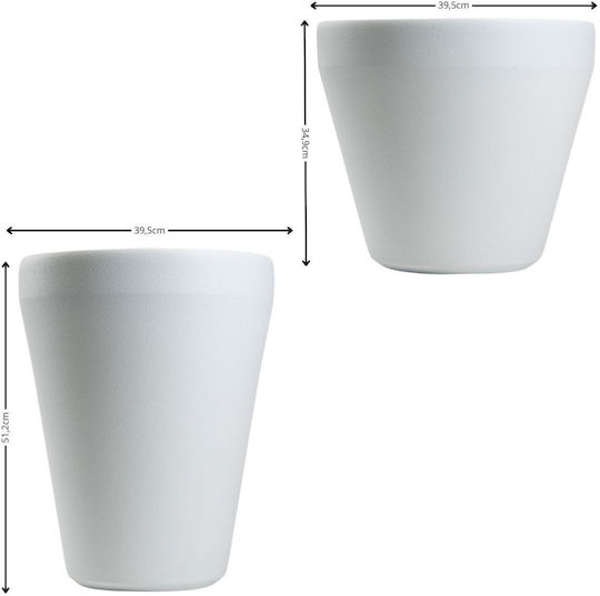 HowHomely Set of 2 White Flower Pots