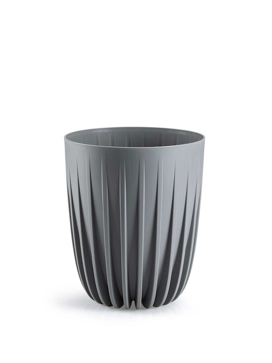 HowHomely Kunststoff-Blumentopf Grau 25x30cm