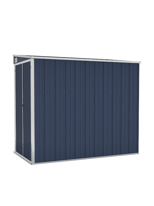 Metallisches Gartenhaus Anthrazit mit Lüftungsschlitzen M1.18xB1.94xH1.78m