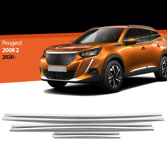 Лайсни За Странични Прозорци Неръждаема Стомана Хром Peugeot 2008 От 2020