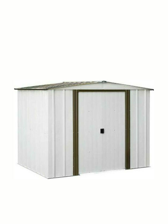 Depozit Metalic De Grădină Galvanizat Newport Coffee L2,534xLățime1,81xÎnălțime1,9m