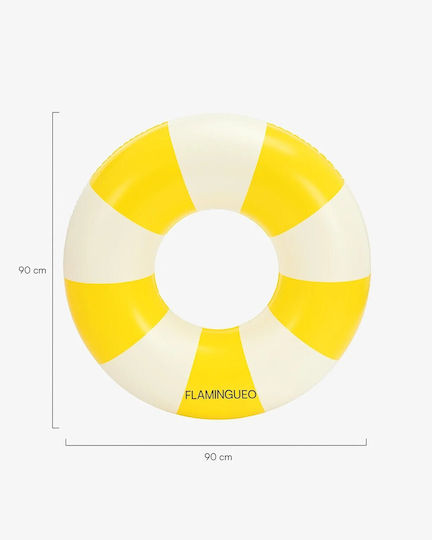 Flamingueo Φουσκωτό Θαλάσσης Donut Κίτρινο 90x90cm