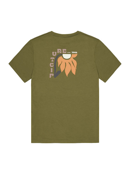 Sportliches Herrenbluse Kurzarm T-Shirt Grün