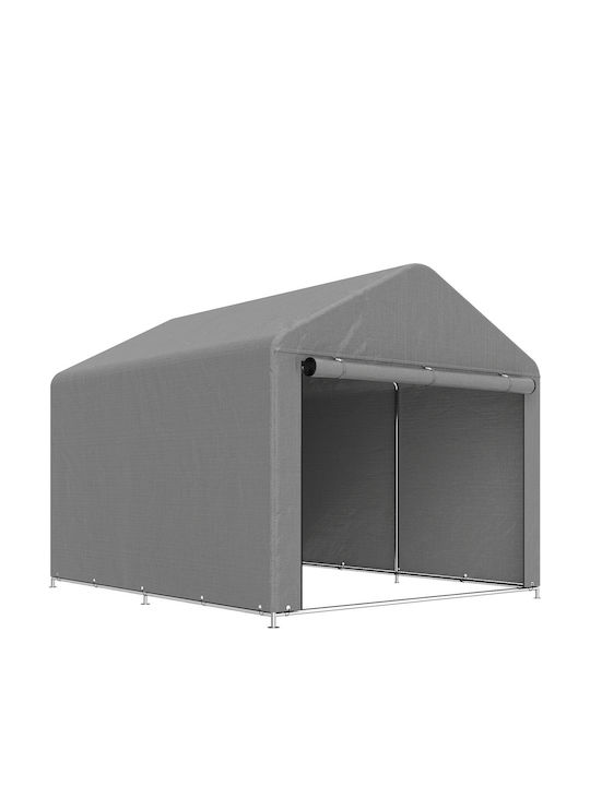 Outsunny Zelt Terrasse Grau 2x2.38m