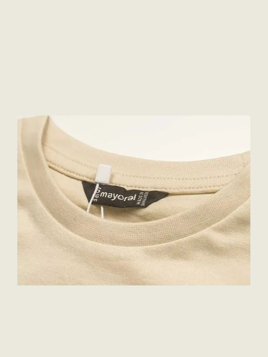 Kinder-T-Shirt Beige Roll and Flow