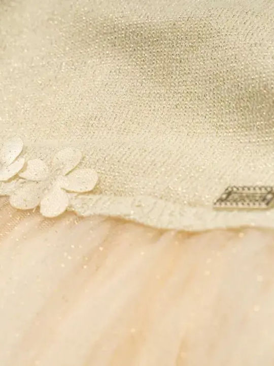 Children's Dress Long Sleeve Tulle Ecru