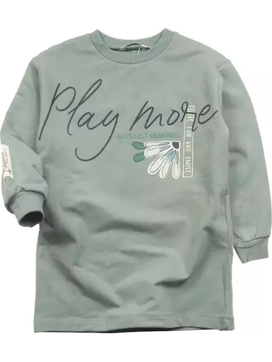 Play Children's Dress Sweatshirt Long Sleeve Green