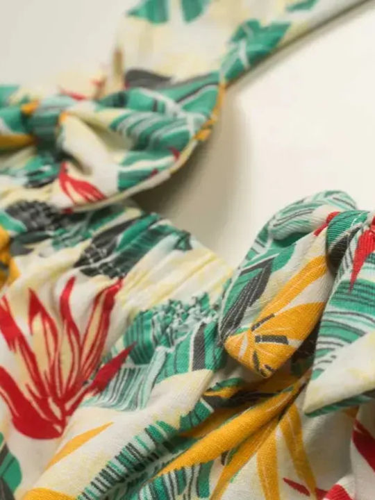 Kinderkleid Ärmellos Blumen Mehrfarbig