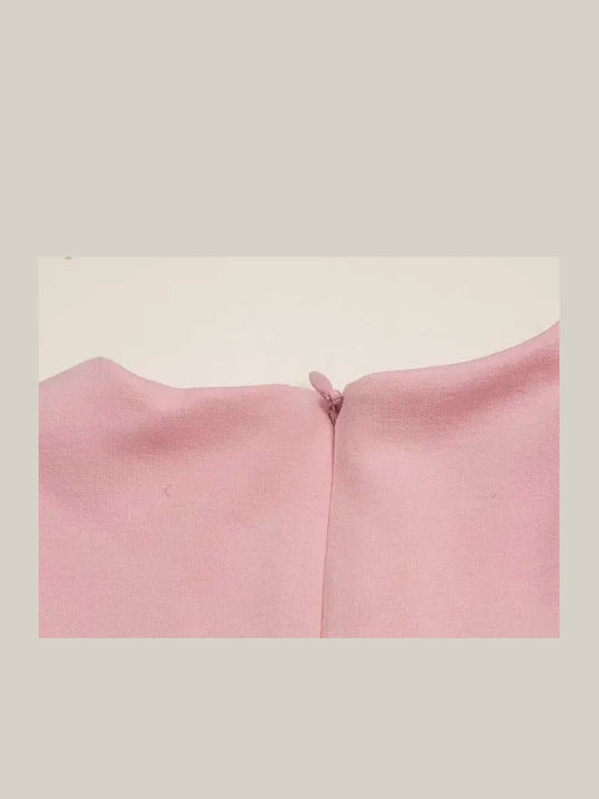 Rochie pentru Copii Mâneca scurta Din tul Pink
