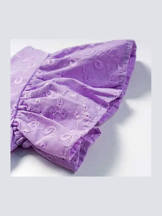 Children's Dress Short Sleeve Lilac